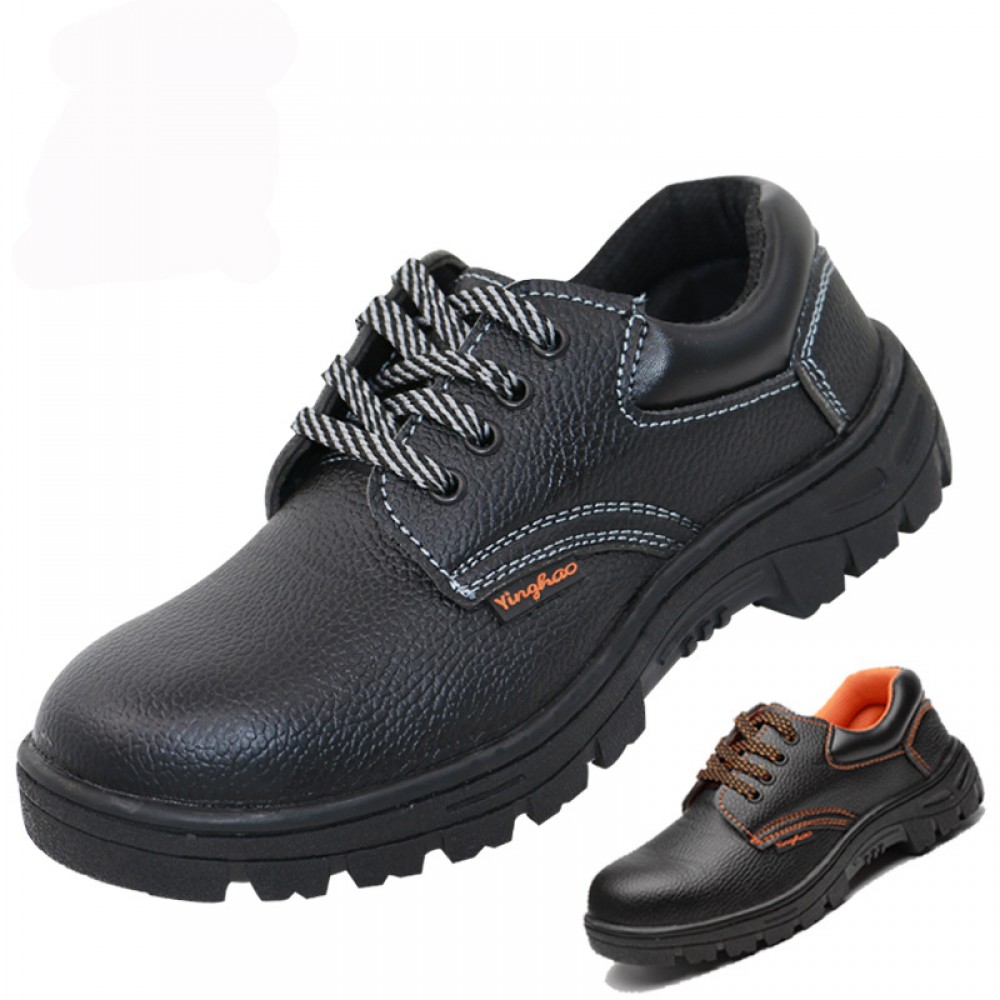 Waterproof Leather Anti-Smashing Steel Toe Anti-Slip Work Safety Shoes ...