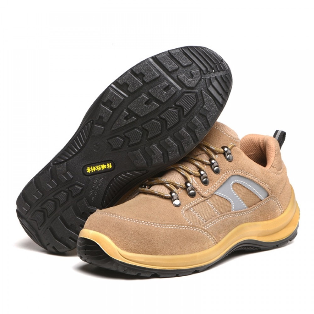 Suede Indestructible Shoes Breathable Puncture Proof Steel Toe Work ...