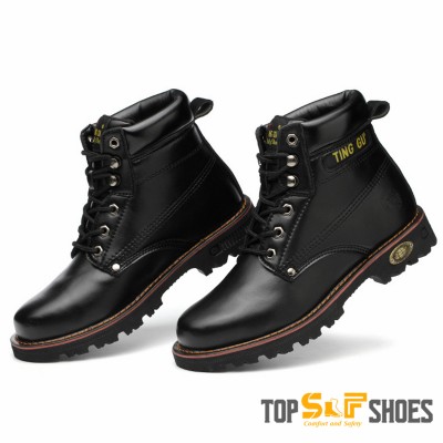 non slip black work boots
