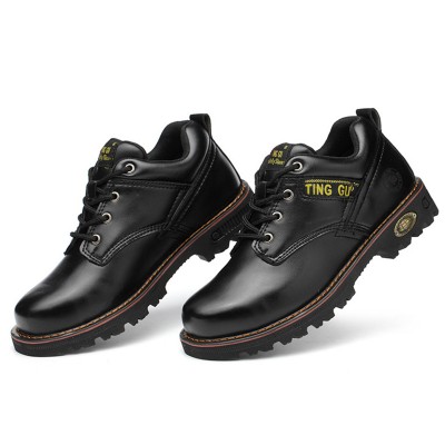 black rubber sole work shoes
