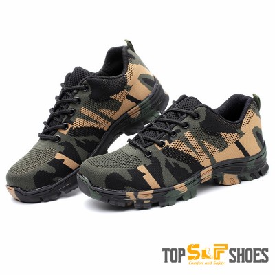 camouflage steel toe work boots